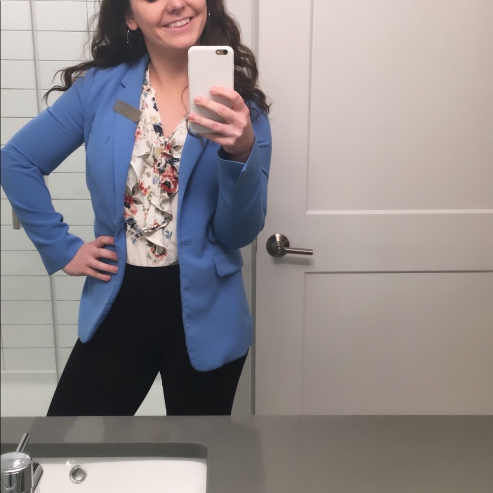 WHBM Floral Blouse